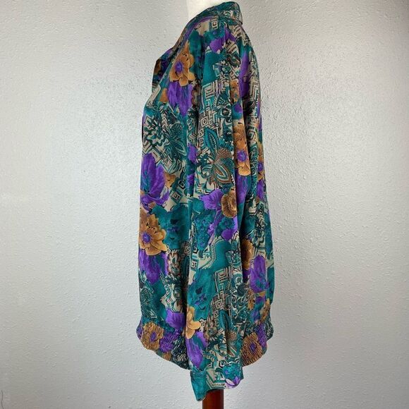 Vintage 80’s Alfred Dunner Floral Button Down Shirt Size 20W EUC - Picture 3 of 6